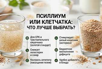 Псиллиум или клетчатка: что лучше? Подробный разбор, отличия и правила приема для кишечника