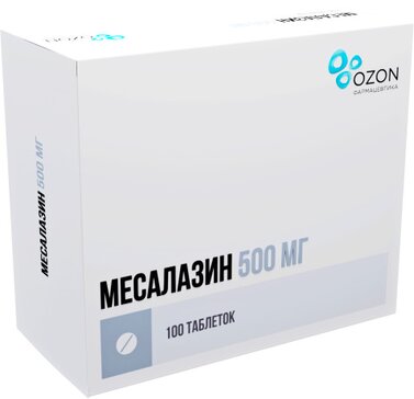 Месалазин тб п/о 500 мг №100 Месалазин тб п/о 500 мг №100