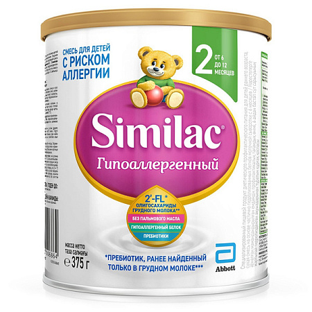 Смесь молочная Симилак (Similac) 2 гипоаллерг д/дет с 6 до 12 мес 375 г