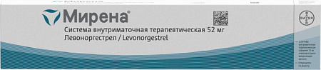 Внутриматочная терапевтическая система (спираль) Мирена 20 мкг/24 часа