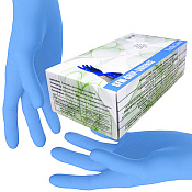 Перчатки нестерильные СФМ (SFM) смотровые нитриловые неопудренные голубые р S №50 (25 пар)