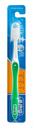 Зубная щетка Орал-Би (Oral-B) 3-Эффект (3-Effect) 1-2-3 Классик Средняя (40)