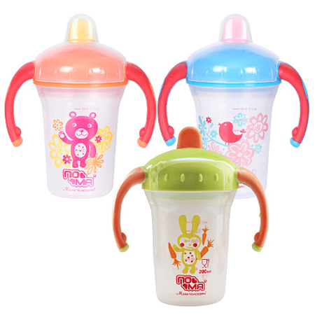 Поильник-непроливайка Пома с ручками и крышкой 6 мес+ 140 мл