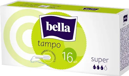 Тампоны Белла (Bella) Tampo Супер без аппликатора №16