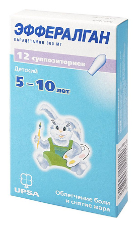 Эффералган супп 300 мг №12