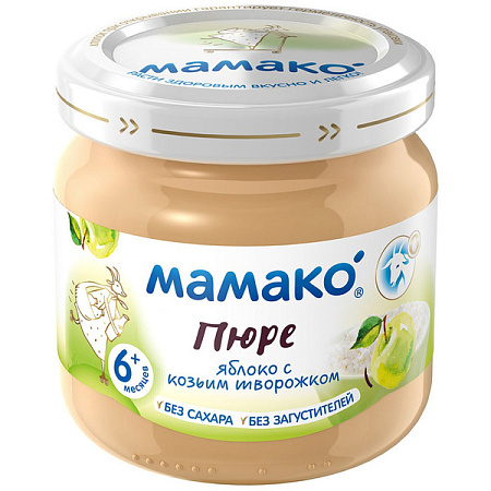 Пюре Мамако Яблоко с козьим творожком 80 г