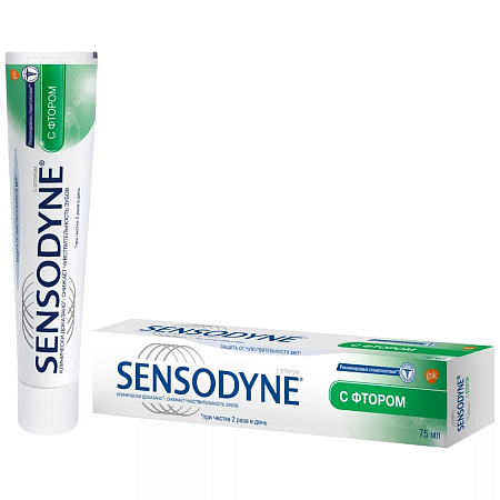 Зубная паста Сенсодин (Sensodyne) с фтором 75 мл 