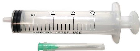 Шприц 3-х компонентный 21G (0.8х40мм) 20 мл
