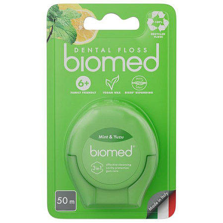 Зубная нить Биомед (Biomed) мята и юдзу 50 м