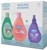 Набор Веселое купание Беббл (Bebble) My friend Шампунь 250 мл Клубник + Шампунь 250 мл Арбуз + Спрей