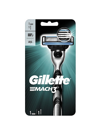 Станок Жиллетт (Gillette) Мач 3 муж + 1 сменная кассета