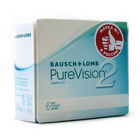 Линзы контактные Бауш энд Ломб (Bausch + Lomb) PureVision 2 HD R8.6 (-2.25) №6