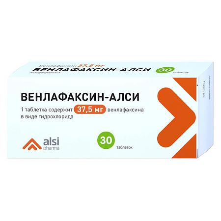 Венлафаксин-Алси тб п/о 37.5 мг №30