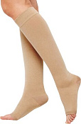 Чулки компрессионные 1 класс компрессии р3 до колена открытый мысок кремовый Г1(П)-К