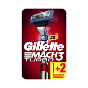 Бритва Жиллетт (Gillette) Mach3 Турбо 3D с 2-мя сменными кассетами