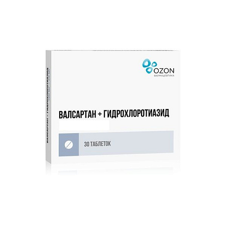 Валсартан+Гидрохлортиазид тб п/о 80 мг+12.5 мг №30