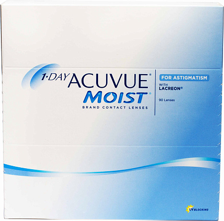 Линзы контактные АКУВЬЮ (ACUVUE) 1-Day Моист (Moist) R8.5 (-6.00) №90