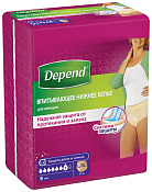 Подгузники-трусы Депенд (Depend) для женщин размер L XL (108-120 см) №10