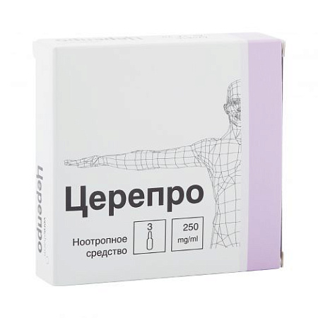 Церепро р-р д/ин 250 мг/мл амп 4 мл №3