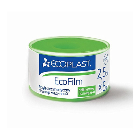 Лейкопластырь фиксирующий Экопласт (Ecoplast) Экофилм Плюс (EcoFilm Plus) полимер 2.5см x 5м (500см)