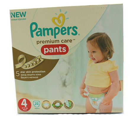 Трусики Памперс (Pampers) Премиум Care Пантс (Pants) размер 4 (9-14 кг) №22