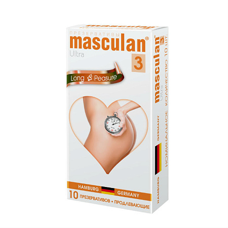 Презервативы Маскулан (Masculan) 3 Ultra Продлевающие (Long Pleasure) №10 Презервативы Маскулан (Masculan) 3 Ultra Продлевающие (Long Pleasure) №10