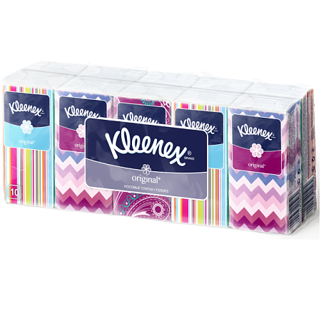 Платки (платочки) носовые Клинекс (Kleenex) Ориджинал №10x10