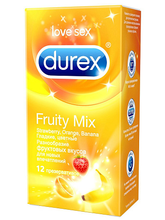 Презервативы Дюрекс (Durex) Fruity Mix фруктовые №12