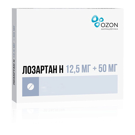 Лозартан Н тб п/о 12.5 мг+50 мг №90
