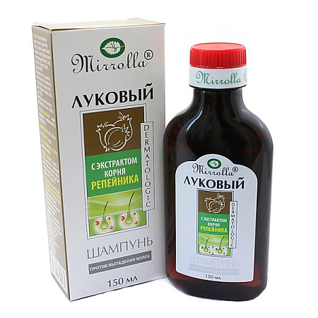 Шампунь Мирролла (Mirrolla) Луковый с экстрактом репейника 150 мл