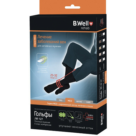 Гольфы компрессионные Би Велл (B.Well) JW-127 Rehab MED 2 класс компрессии цвет nero р5