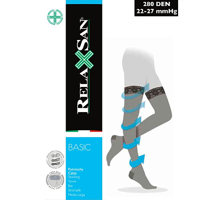 Чулки компрес Релаксан (Relaxsan) Basic Stay-Up 970 2 кл р 5 беж