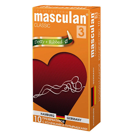Презервативы Маскулан (Masculan) 3 Classic с Колечками и Пупырышками (Dotty + Ribbed) №10 Презервативы Маскулан (Masculan) 3 Classic с Колечками и Пупырышками (Dotty + Ribbed) №10