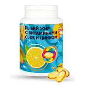 Рыбий жир с витаминами C Д3 (D3) и цинком капс 750 мг №90
