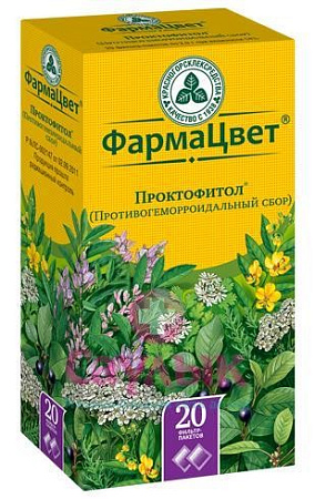 Сбор Проктофитол (Противогеморроидальный) ф/п 2 г №20 Сбор Проктофитол (Противогеморроидальный) ф/п 2 г №20