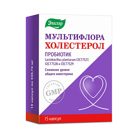 Мультифлора Холестерол Эвалар капс №15