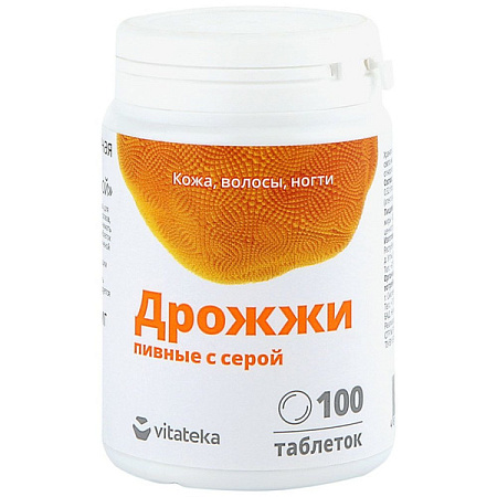 Дрожжи пивные Сердце Континента с серой тб 500 мг №100