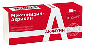 Моксонидин-Акрихин тб п/о 0.4 мг №30 Моксонидин-Акрихин тб п/о 0.4 мг №30