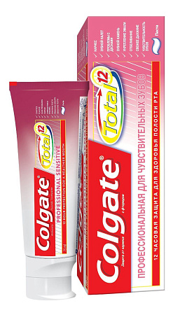 Зубная паста Колгейт (Colgate) Тотал 12 (Total 12) Профессиональная д/чувств зубов 75 мл