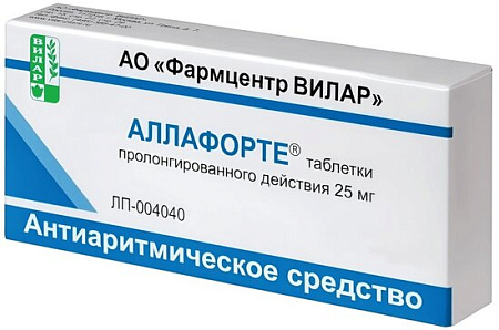 Аллафорте тб с пролонг высв 25 мг №30 Аллафорте тб с пролонг высв 25 мг №30