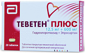 Теветен плюс тб п/о 600 мг+12.5 мг №28