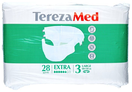 Подгузники ТерезаМед (TerezaMed) Экстра Large для взрослых размер 3 (L) 6 капель №28