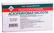Аскорбиновая кислота р-р в/в в/м введ 100 мг/мл (10%) амп 2 мл №10