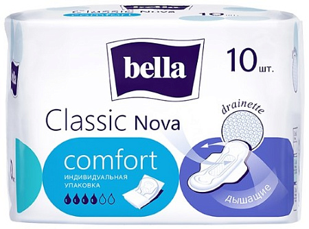 Прокладки Белла (Bella) Classic Nova Comfort Drainette №10