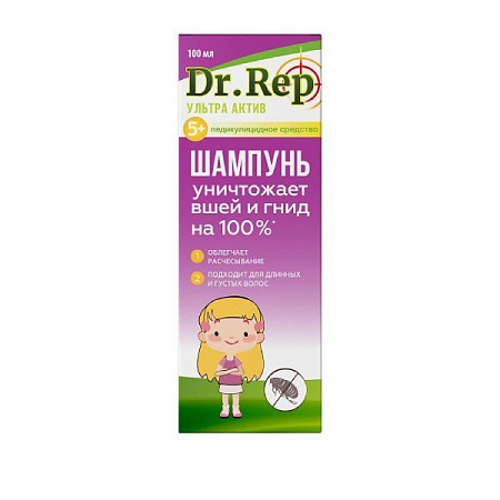 Шампунь Доктор Реп (Dr Rep) Мирролла (Mirrolla) перметрин фора+ с 5 лет 100 мл