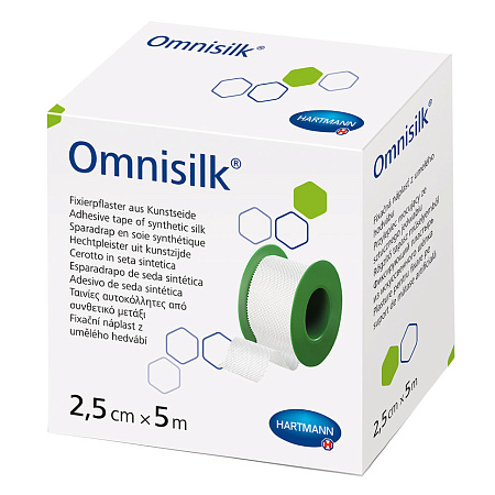 Лейкопластырь (пластырь) Омнисилк (Omnisilk) 2.5см x 5м (500см)