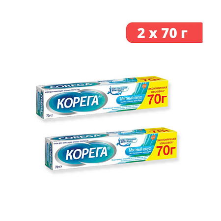 Крем Корега д/фиксации зубных протезов экстра сильный мятный 70 г №2