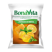 Карамель БонаВита (BonaVita) с вит С Лимон и мята 60 г 