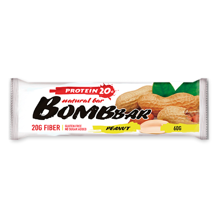 Батончик Бомбар (Bombbar) Арахис протеиновый 60 г