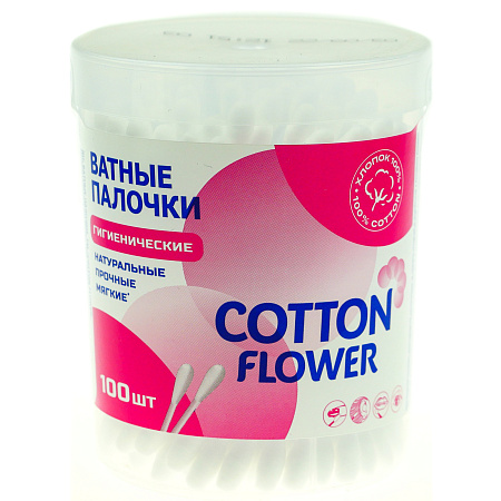 Ватные палочки Коттон Фловер (Cotton Flower) банка №100